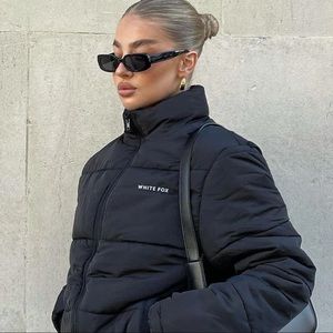 White fox | Not Giving In Puffer Jacket Black